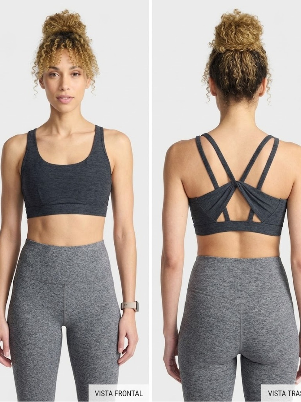 Athletic Works Charcoal Gray Butter Core Sports Bra